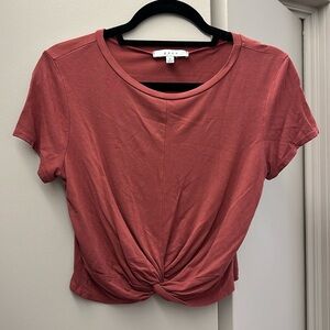 Knotted Front Crop Top